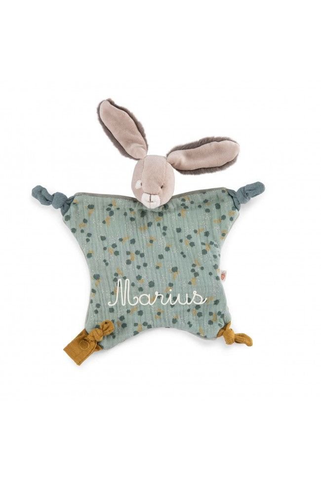 Knuffel konijn groen Trois Petits Lapins van Moulin Roty | Kids Conceptstore Le Fanfare