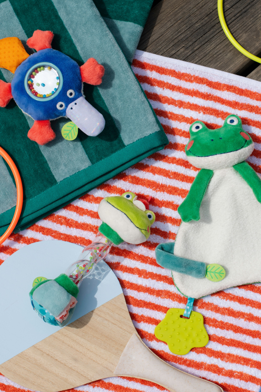 Knuffeldoek kikker - La mare aux grenouilles van Moulin Roty | Kids Conceptstore Le Fanfare
