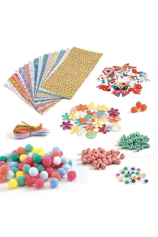 Knutselset pompons en kralen van Djeco | Kids Conceptstore Le Fanfare