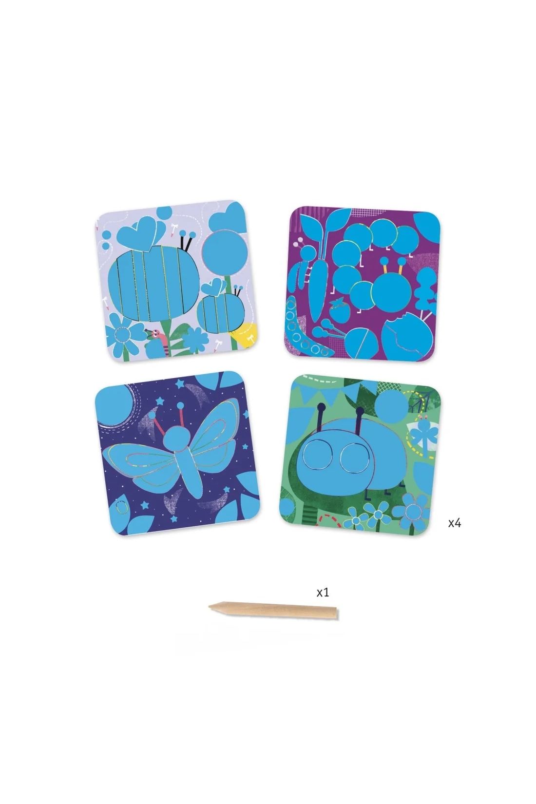 Kraskaarten. Kleine dieren. van Djeco | Kids Conceptstore Le Fanfare