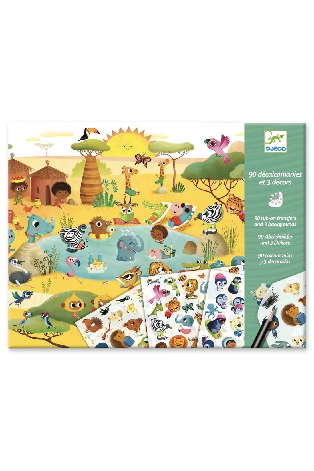 Krasplaatjes Savanne, Woestijn en Noordpool van Djeco | Kids Conceptstore Le Fanfare