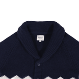 Kwinten Merino Wool Cardigan | Polar Bears - Navy Blue van Donsje Amsterdam | Kids Conceptstore Le Fanfare