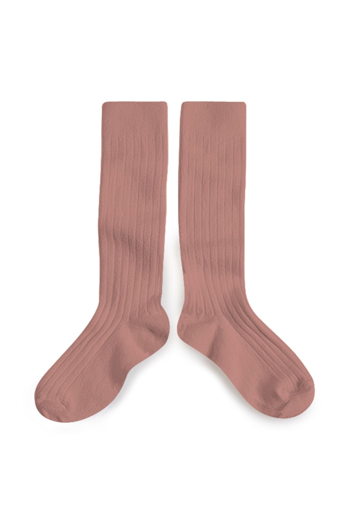 La Haute - Ribbed Knee-high Socks - Bois de Rose van Collegien | Kids Conceptstore Le Fanfare