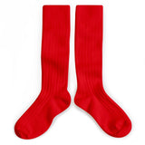 La Haute - Ribbed Knee-high Socks - Coquelicot van Collegien | Kids Conceptstore Le Fanfare