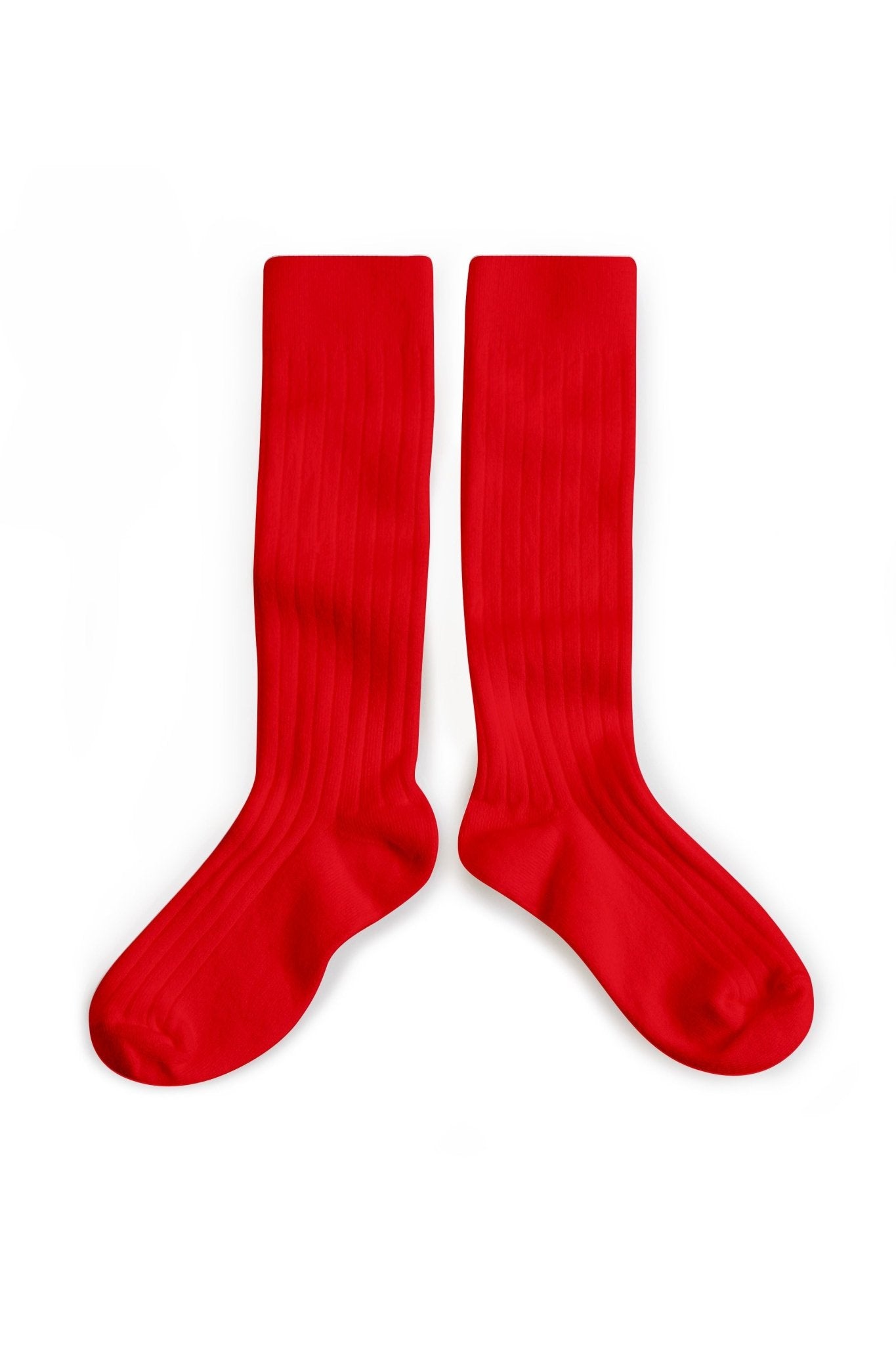 La Haute - Ribbed Knee-high Socks - Coquelicot van Collegien | Kids Conceptstore Le Fanfare