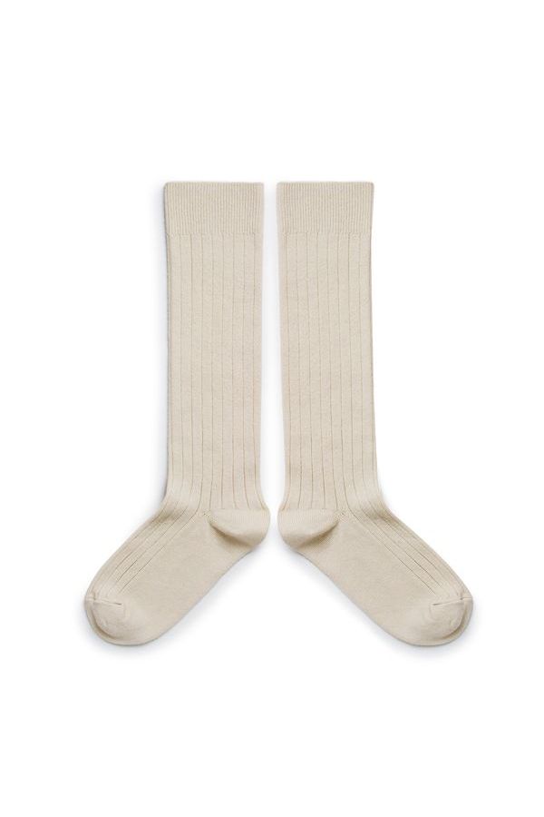 La Haute - Ribbed Knee-high Socks - Doux Agneaux van Collegien | Kids Conceptstore Le Fanfare