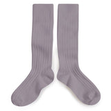 La Haute - Ribbed Knee-high Socks - Glycine du Japon van Collegien | Kids Conceptstore Le Fanfare