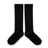 La Haute - Ribbed Knee-high Socks - Noir de Charbon van Collegien | Kids Conceptstore Le Fanfare