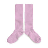 La Haute - Ribbed Knee-high Socks - Rose Dragée van Collegien | Kids Conceptstore Le Fanfare