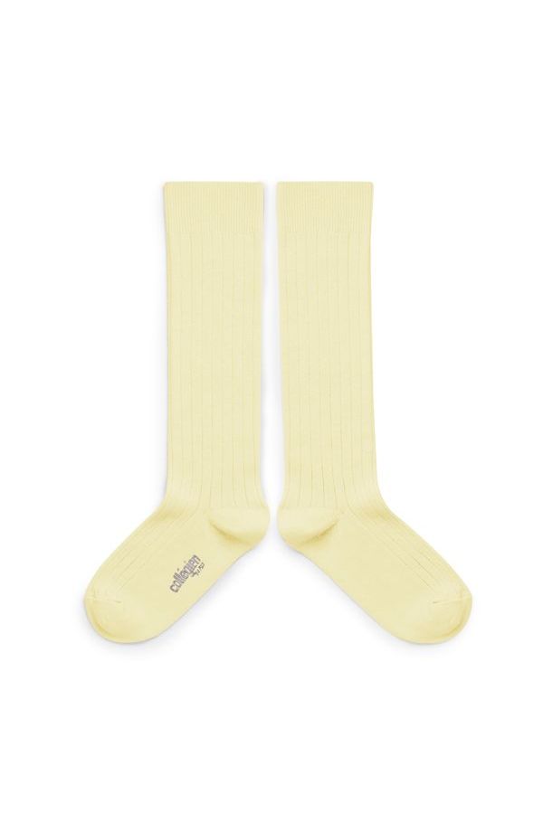 La Haute - Ribbed Knee-high Socks - Vanille van Collegien | Kids Conceptstore Le Fanfare