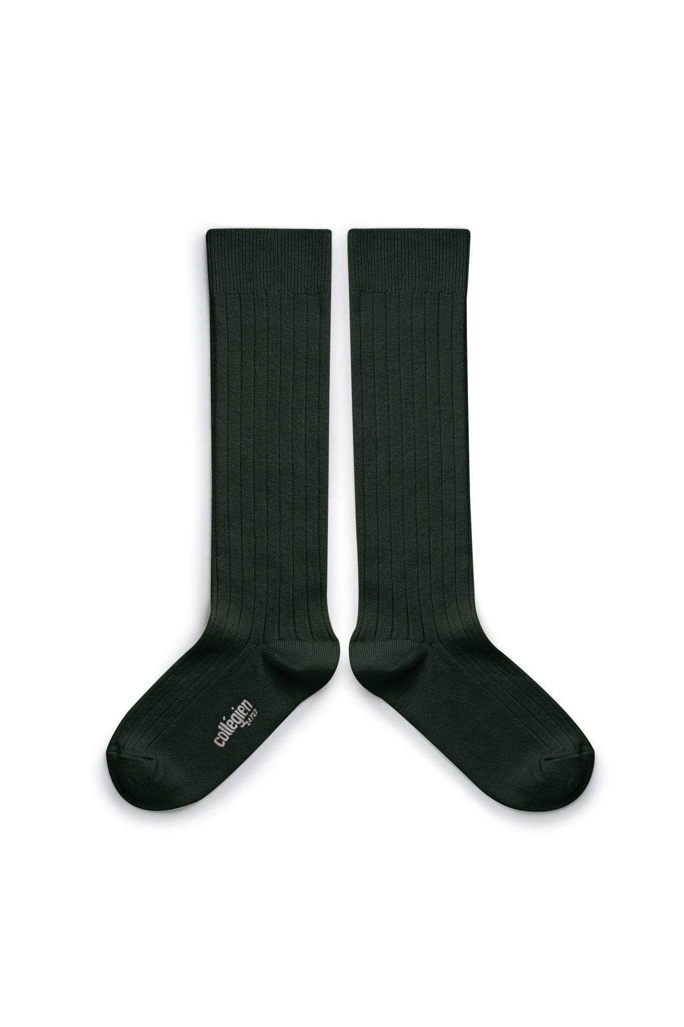 La Haute - Ribbed Knee-high Socks - Vert Foret van Collegien | Kids Conceptstore Le Fanfare