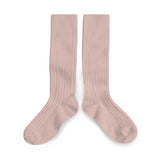 La Haute - Ribbed Knee-high Socks - Vieux Rose van Collegien | Kids Conceptstore Le Fanfare