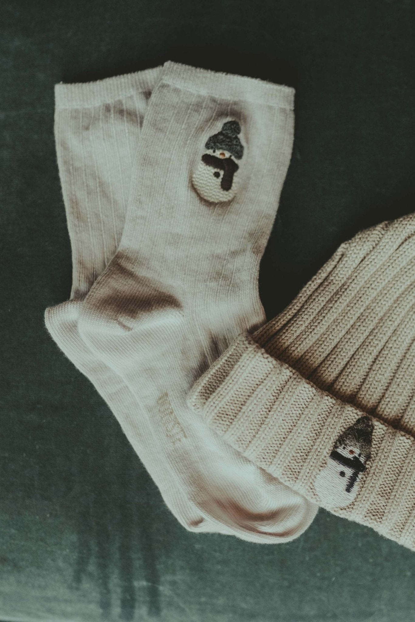 Lala Socks | Snowman - Soft Grey van Donsje Amsterdam | Kids Conceptstore Le Fanfare