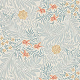 Larkspur Wallpaper - Slate/Russet