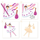 Ledenfiguurtjes om in te kleuren (6st) - Tutu's van Djeco | Kids Conceptstore Le Fanfare