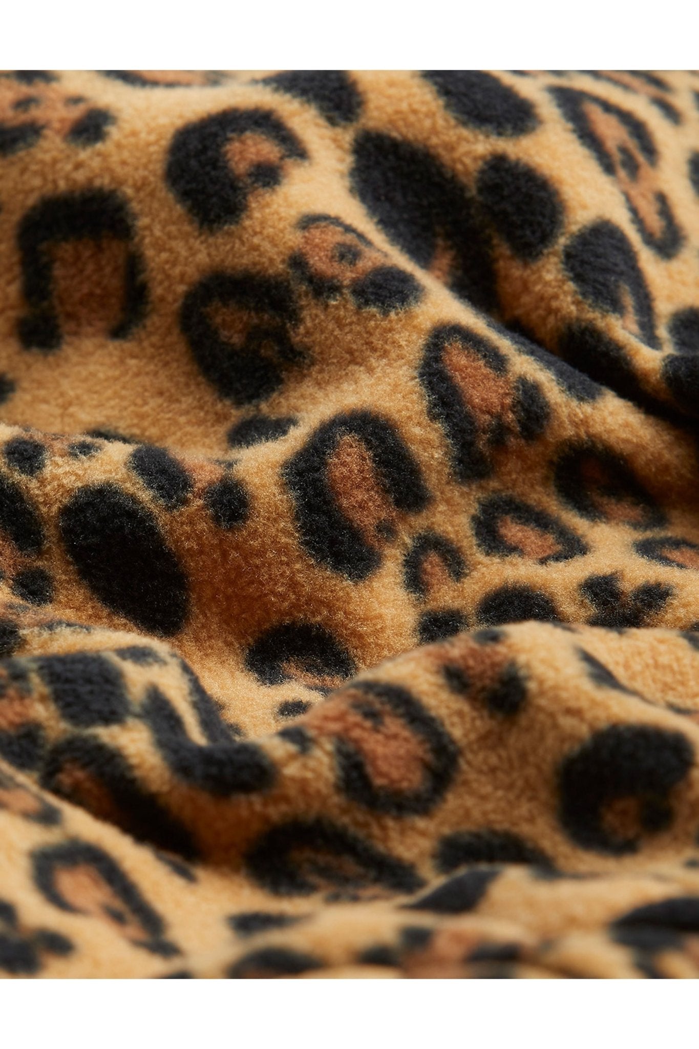 Leopard fleece jacket - Beige van Mini Rodini | Kids Conceptstore Le Fanfare