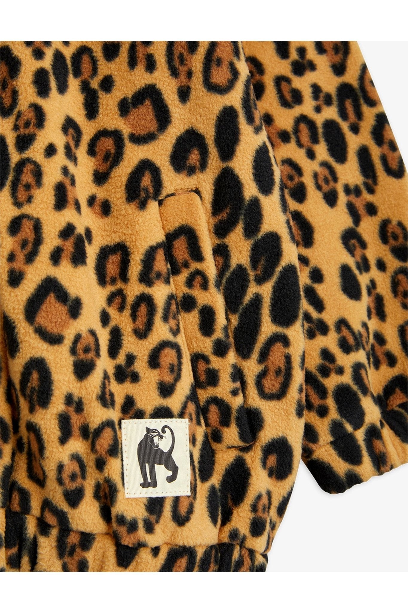 Leopard fleece jacket - Beige van Mini Rodini | Kids Conceptstore Le Fanfare