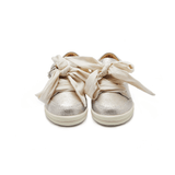 Lexley Sneakers - Silver Metallic Leather van Donsje Amsterdam | Kids Conceptstore Le Fanfare