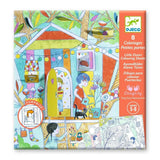 Little doors colouring sheets - Nina’s play tents van Djeco | Kids Conceptstore Le Fanfare