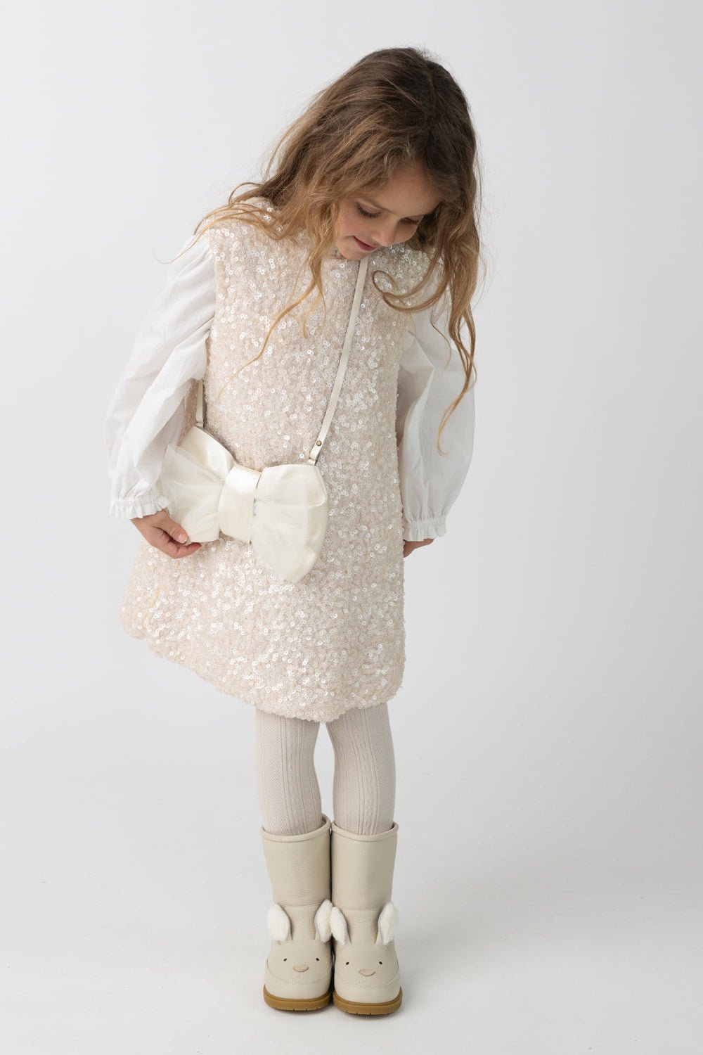 Lizonne Dress - Misty Rose van Donsje Amsterdam | Kids Conceptstore Le Fanfare