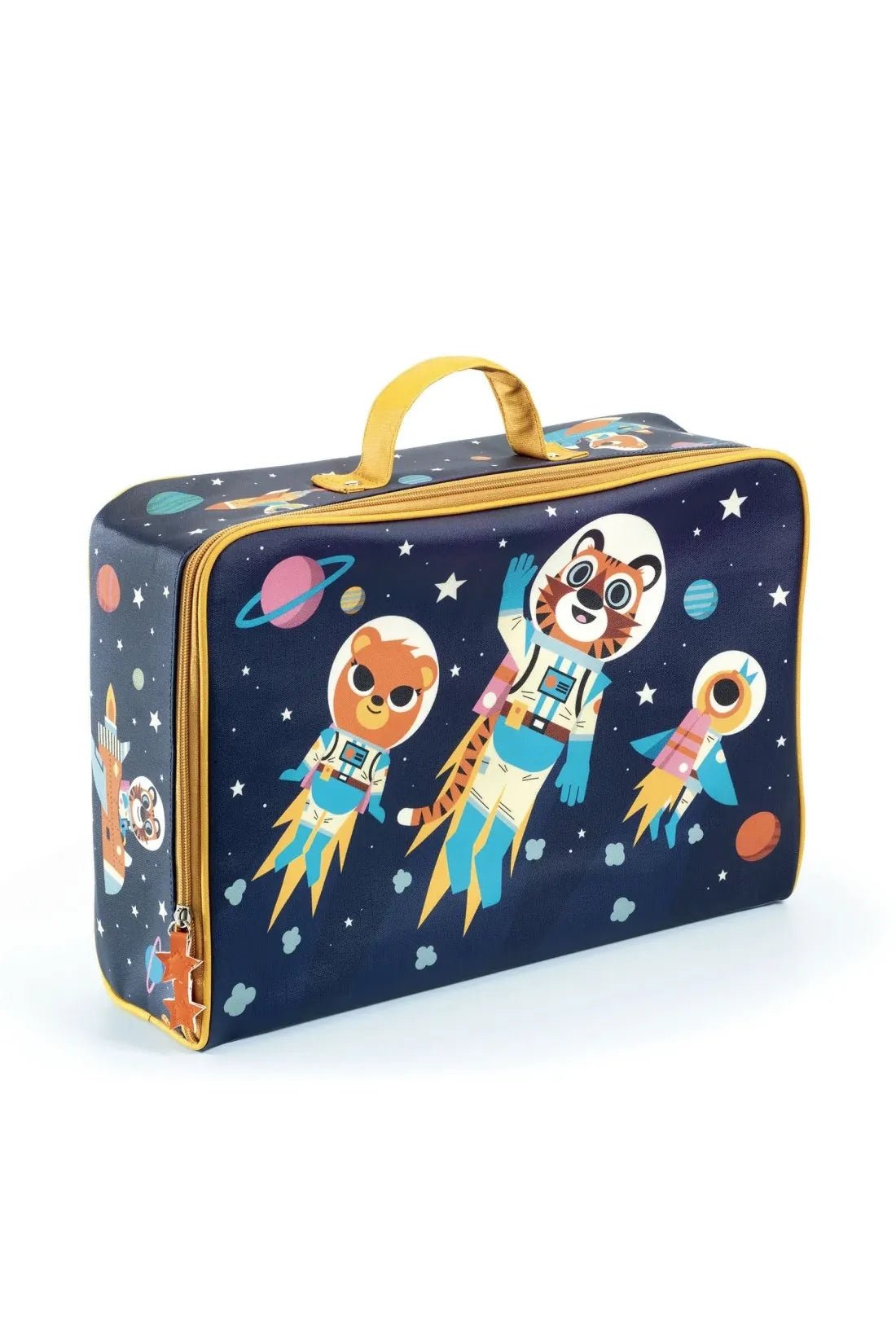 Logeer tas paars/geel van Djeco | Kids Conceptstore Le Fanfare