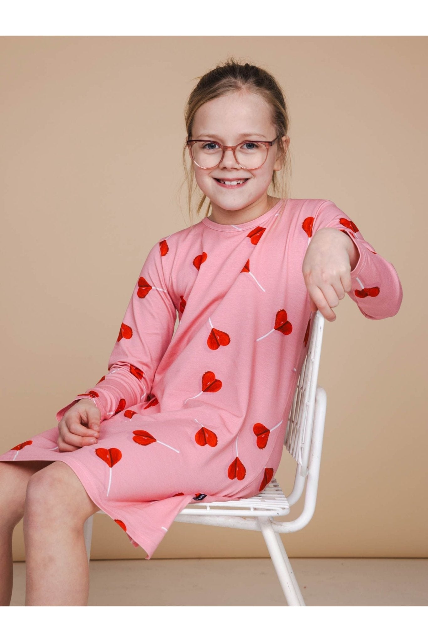 Lollipop Love Long Sleeve Dress van Snurk Amsterdam | Kids Conceptstore Le Fanfare