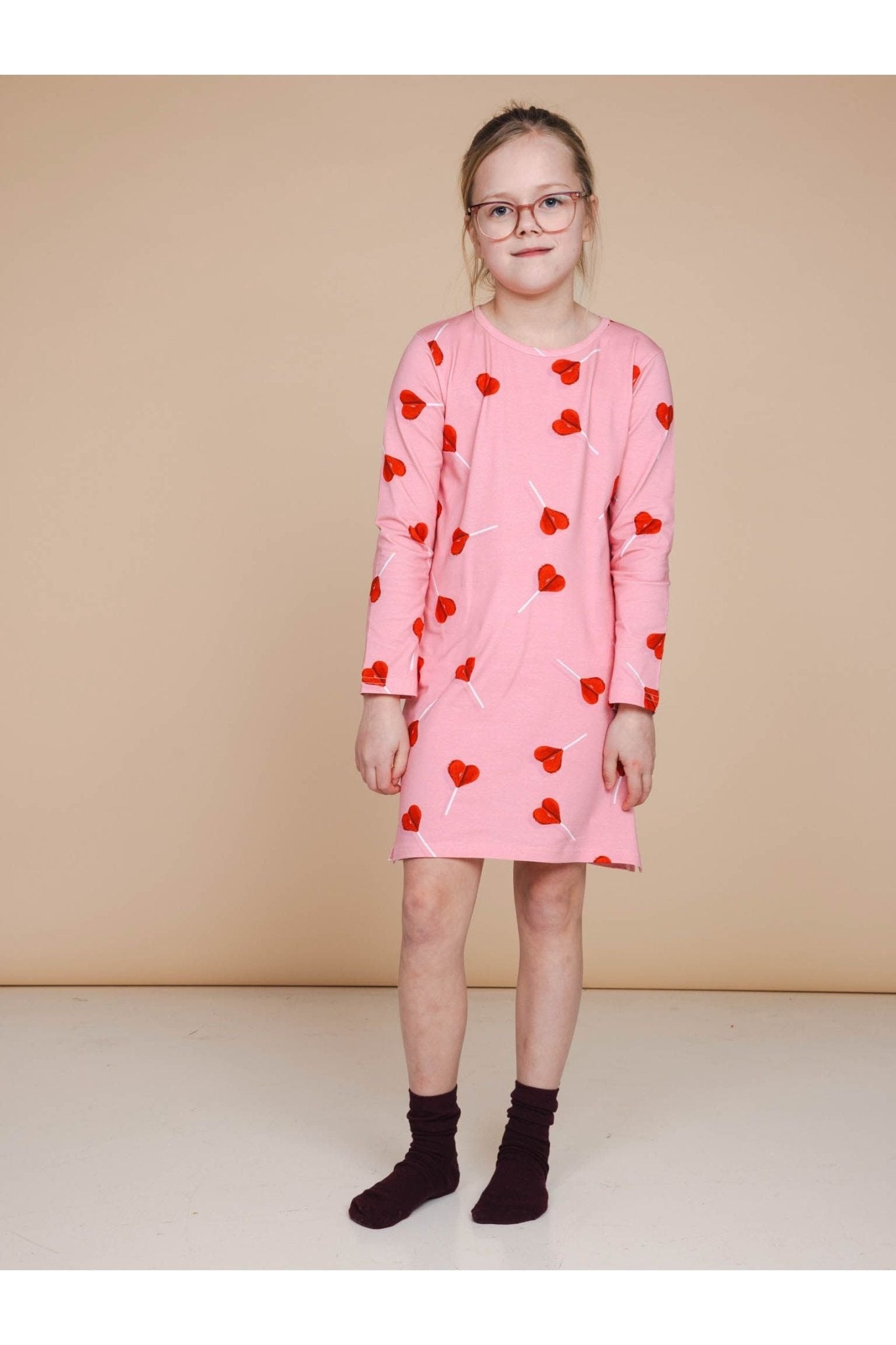 Lollipop Love Long Sleeve Dress van Snurk Amsterdam | Kids Conceptstore Le Fanfare