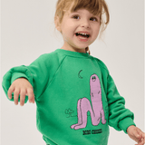 Long Pinky Puff sweatshirt - Green van Bobo Choses | Kids Conceptstore Le Fanfare