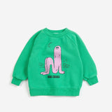 Long Pinky Puff sweatshirt - Green van Bobo Choses | Kids Conceptstore Le Fanfare