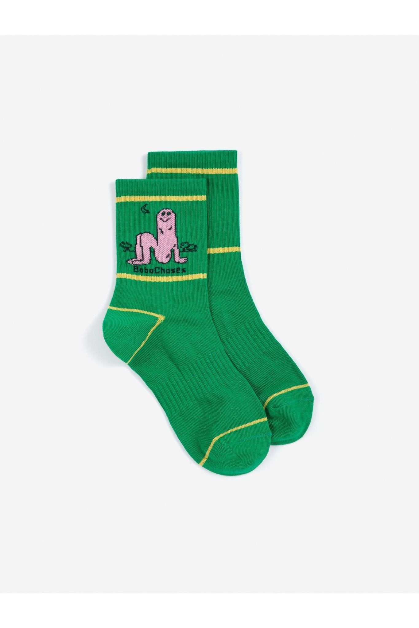 Long Puff short socks - Green van Bobo Choses | Kids Conceptstore Le Fanfare