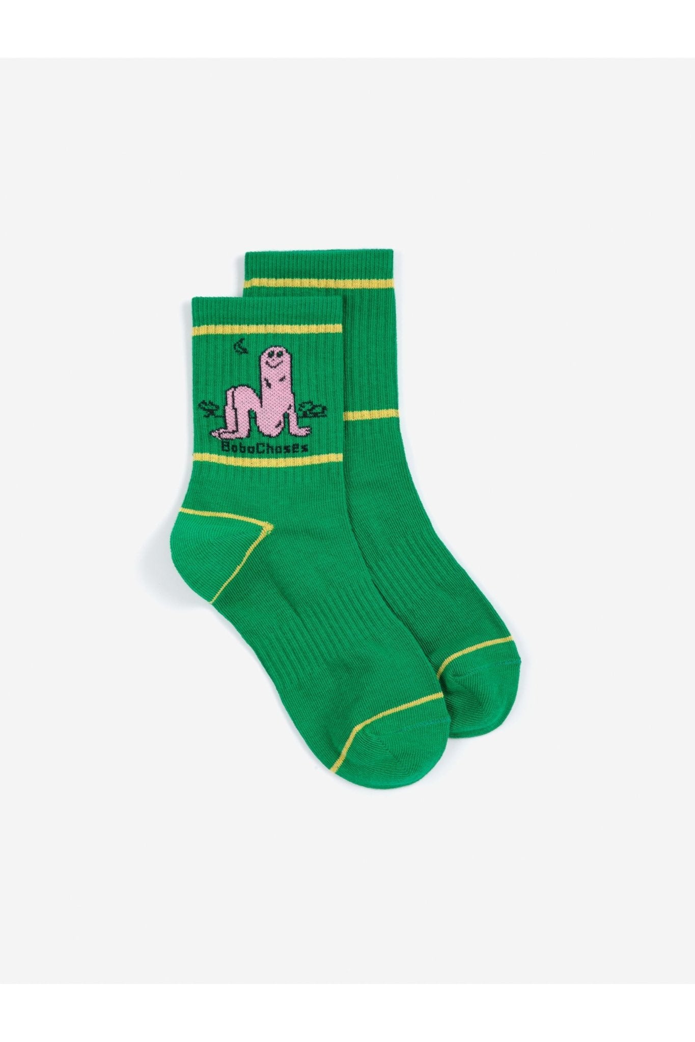 Long Puff short socks - Green van Bobo Choses | Kids Conceptstore Le Fanfare