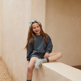 Long Ribbed Socks | Blue Grey - Cream van Gray Label | Kids Conceptstore Le Fanfare