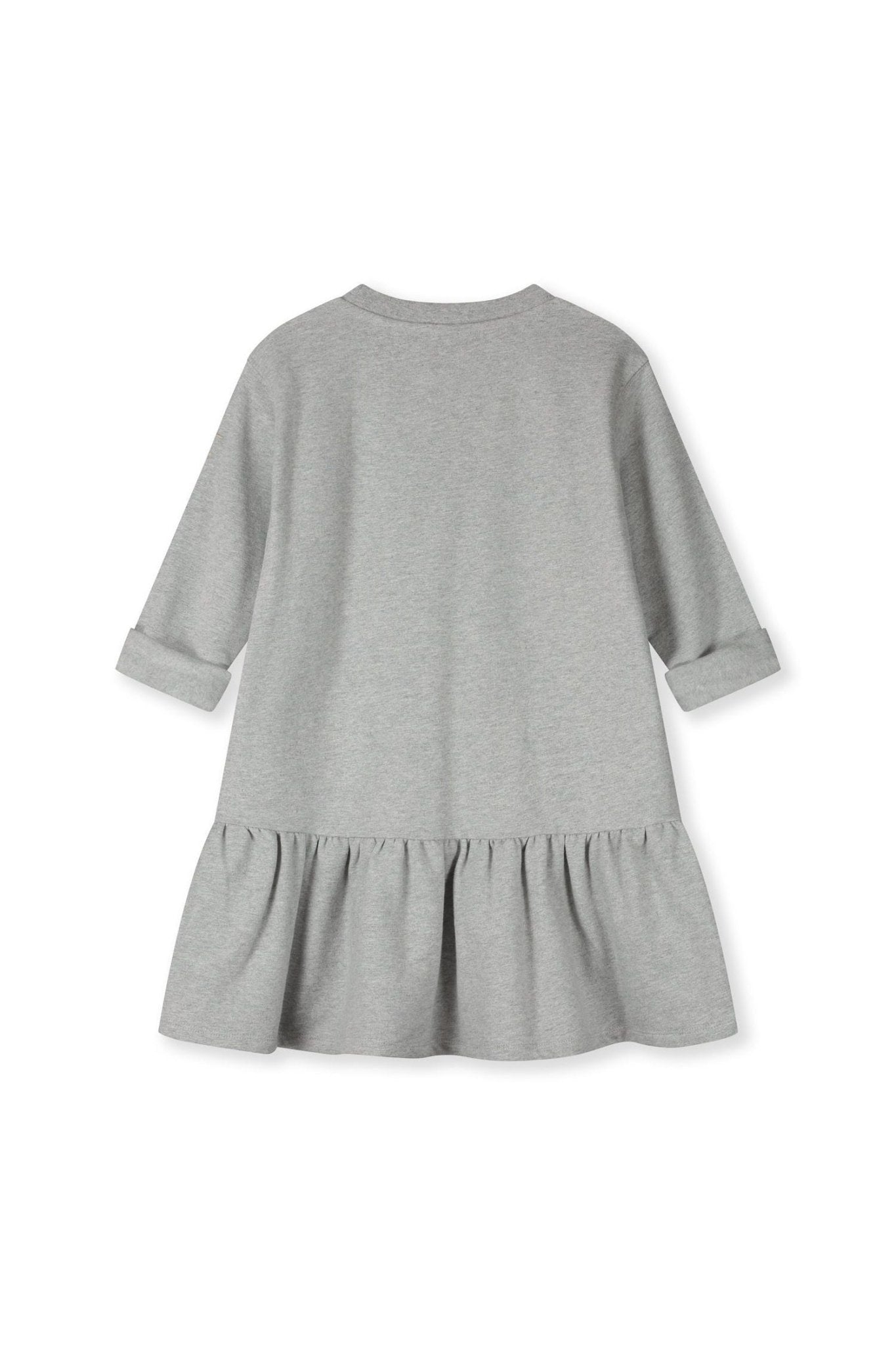 Longsleeve Frill Dress | Grey Melange van Gray Label | Kids Conceptstore Le Fanfare