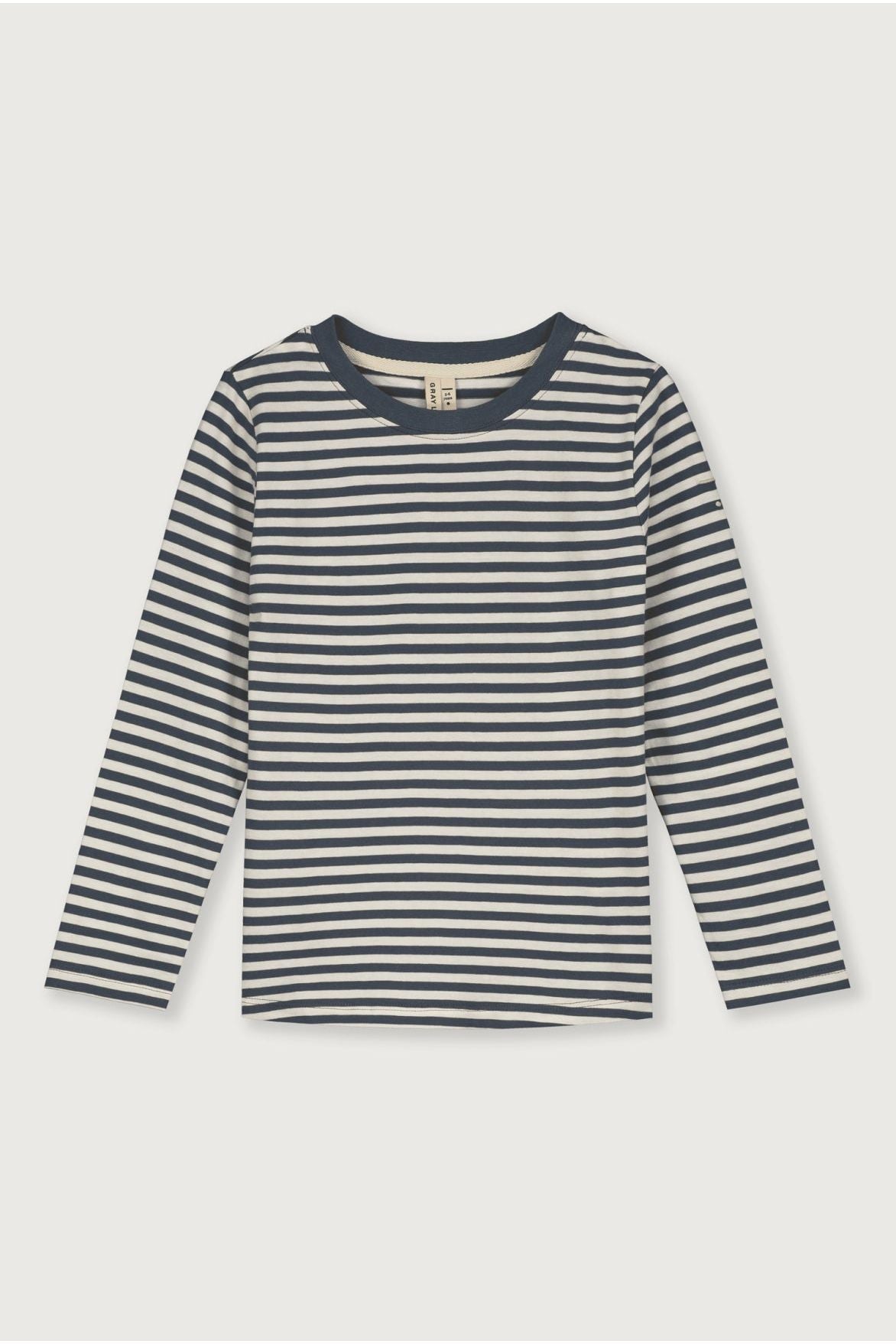 Longsleeve Tee | New Fit | Blue Grey - Cream van Gray Label | Kids Conceptstore Le Fanfare