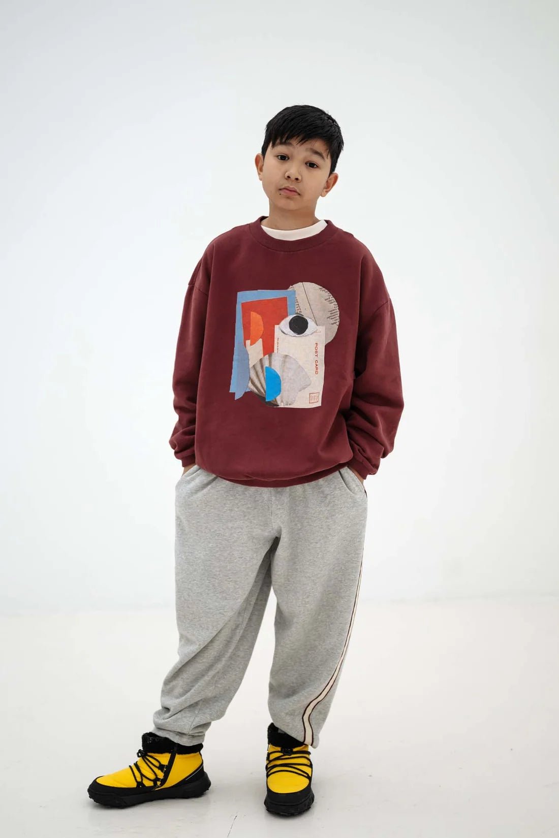 Loose ease pants - Light mixed grey van Repose AMS | Kids Conceptstore Le Fanfare