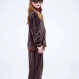 Loose fit sweatpants - Chocolate leopard van Repose AMS | Kids Conceptstore Le Fanfare