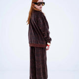 Loose fit sweatpants - Chocolate leopard van Repose AMS | Kids Conceptstore Le Fanfare