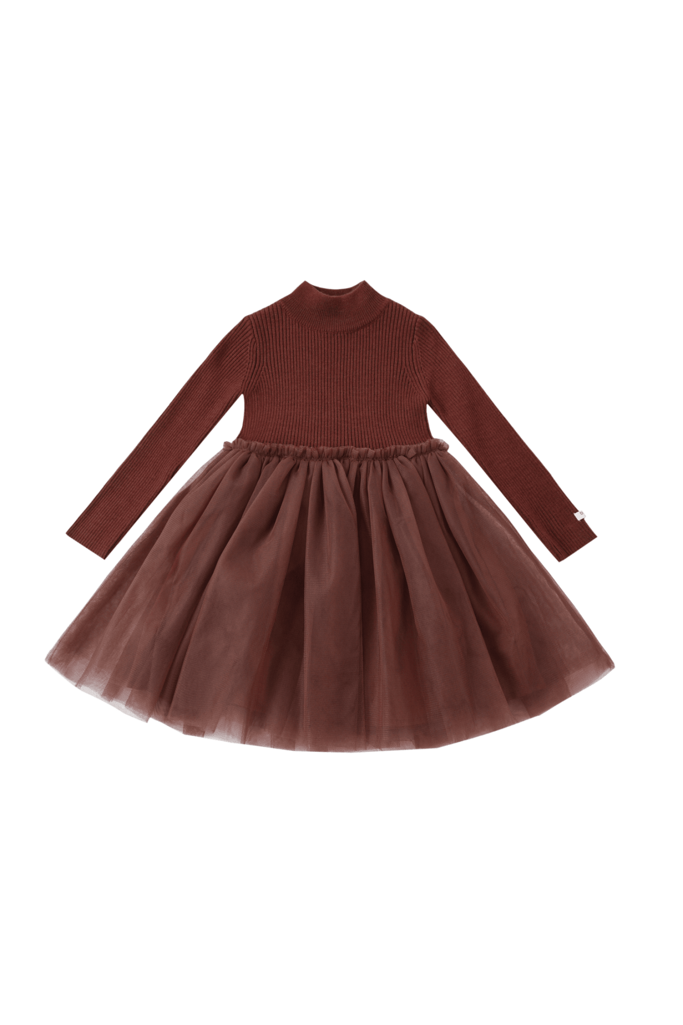 Lotus Dress - Rustic Brown van Donsje Amsterdam | Kids Conceptstore Le Fanfare