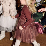 Lotus Dress - Rustic Brown van Donsje Amsterdam | Kids Conceptstore Le Fanfare