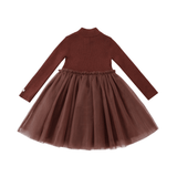 Lotus Dress - Rustic Brown van Donsje Amsterdam | Kids Conceptstore Le Fanfare