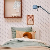 Behang Cappuccino - Blauw