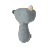 Lullaby friends, Rhino rattle - Dusty blue van Maileg | Kids Conceptstore Le Fanfare