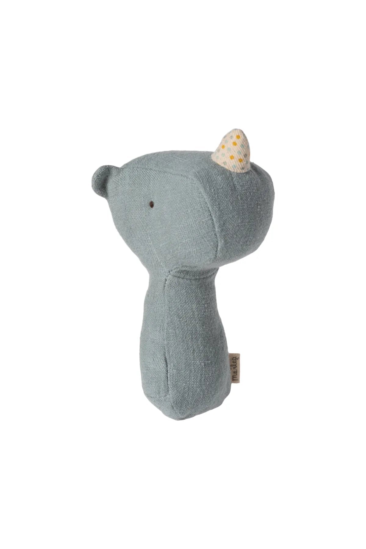 Lullaby friends, Rhino rattle - Dusty blue van Maileg | Kids Conceptstore Le Fanfare