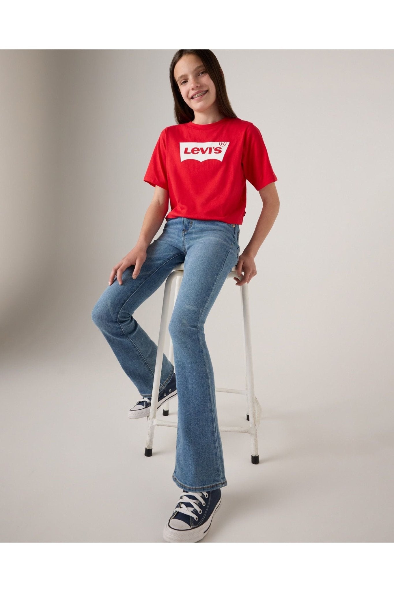 LVG 726 High Rise Flare Jean - Clean Getaway van Levi's | Kids Conceptstore Le Fanfare