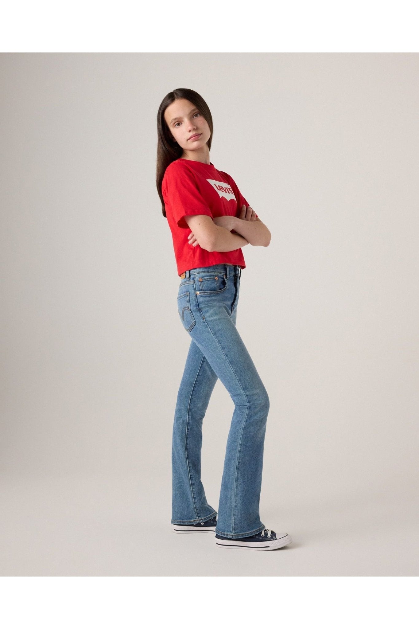 LVG 726 High Rise Flare Jean - Clean Getaway van Levi's | Kids Conceptstore Le Fanfare