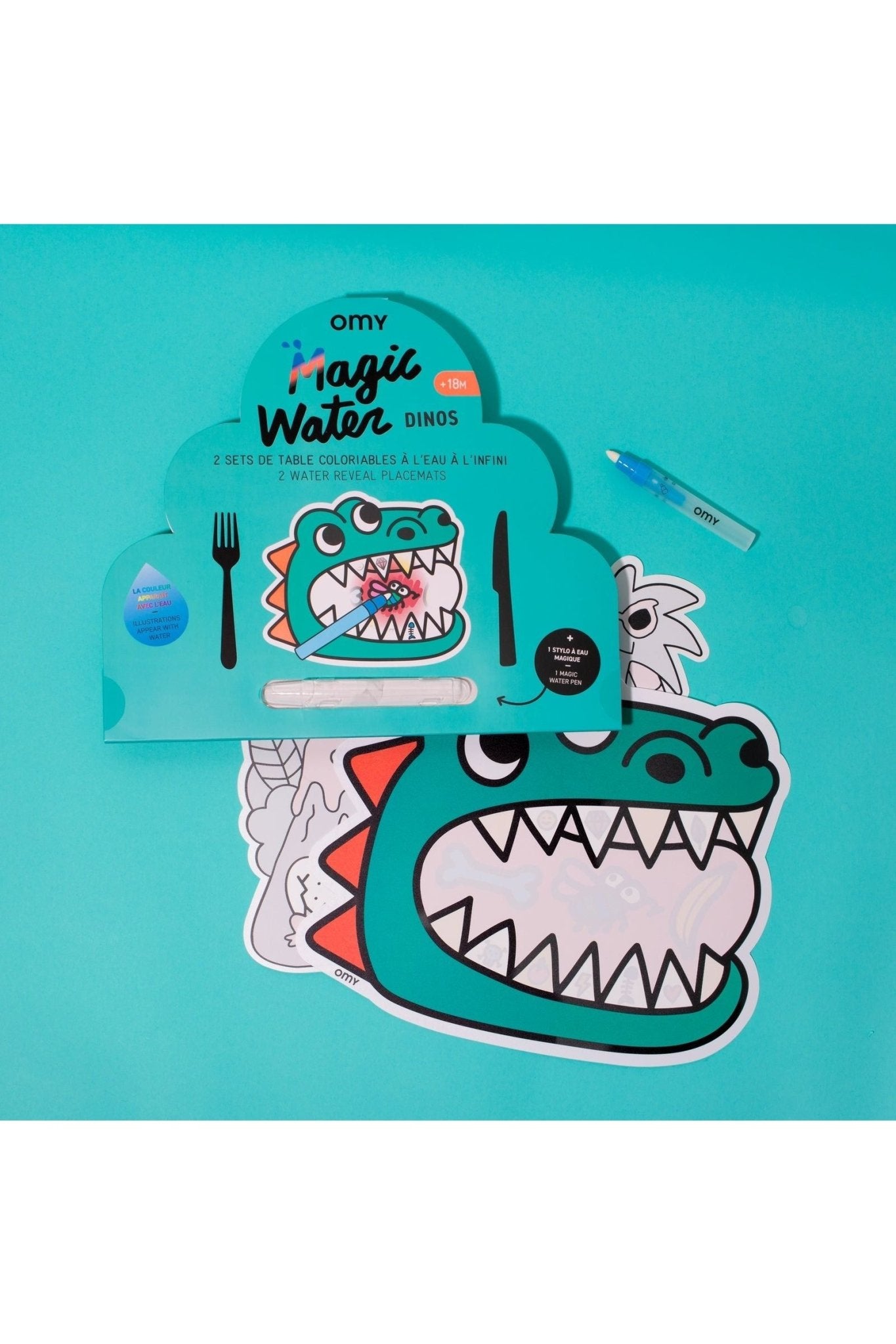 MAGIC WATER PLACEMATS - DINO van OMY | Kids Conceptstore Le Fanfare