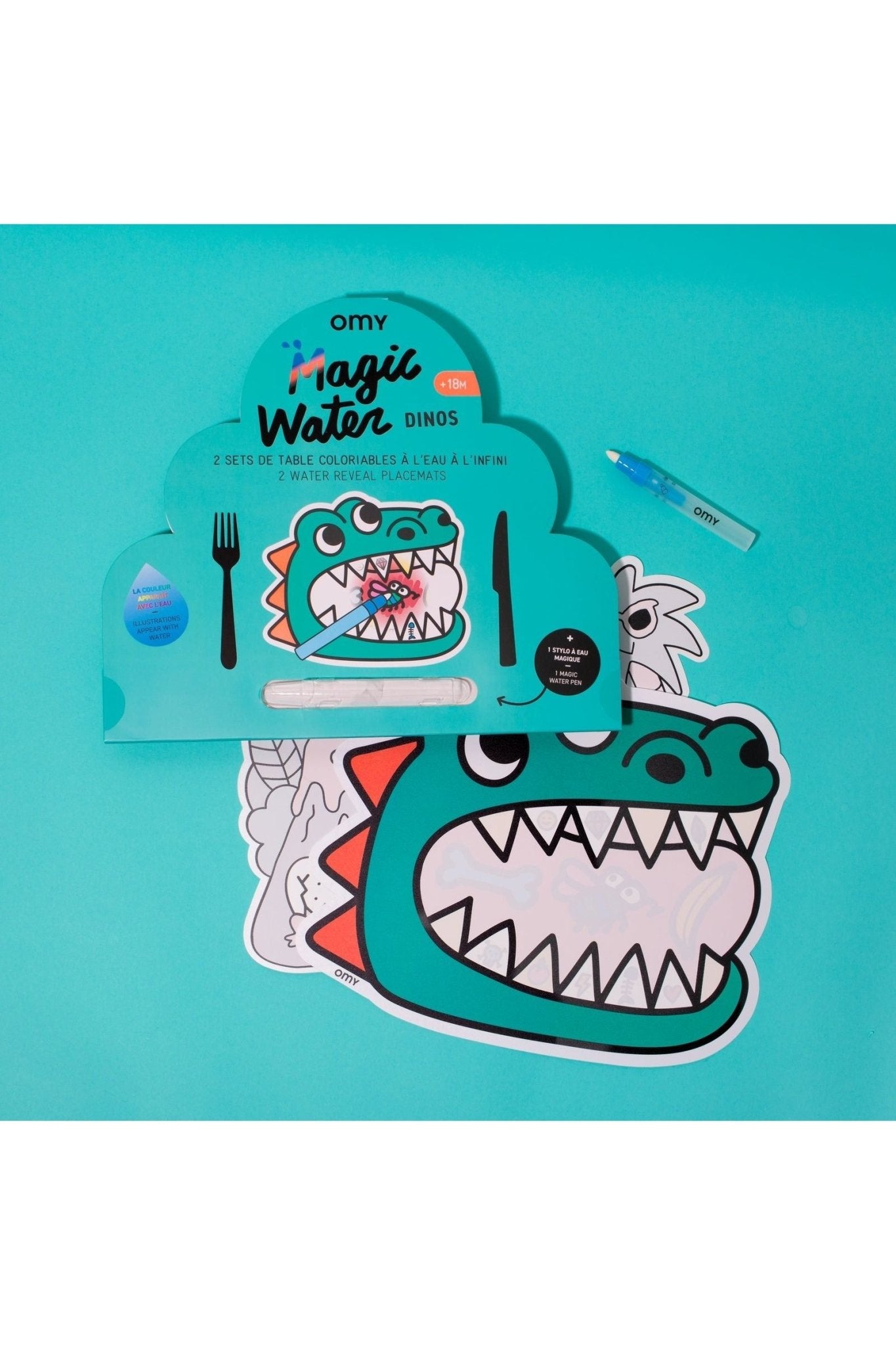 MAGIC WATER PLACEMATS - DINO van OMY | Kids Conceptstore Le Fanfare