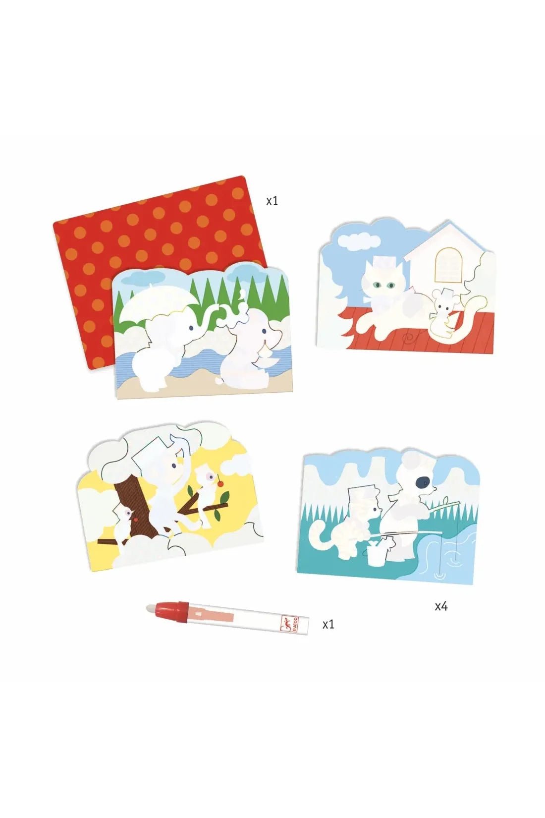 Magisch kleuren. Buiten verstopt. van Djeco | Kids Conceptstore Le Fanfare