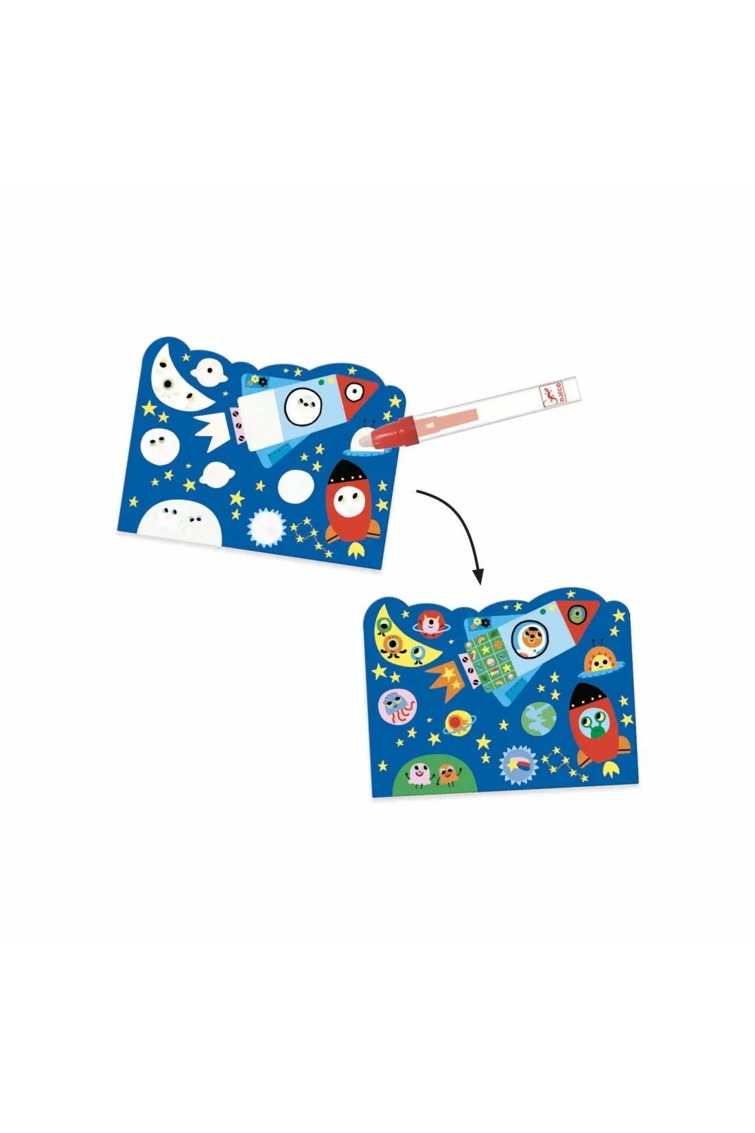 Magisch kleuren. Verborgen in de lucht. van Djeco | Kids Conceptstore Le Fanfare