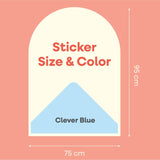 Magnetische Muursticker 95x75cm | Clever Blue van Cleverclixx | Kids Conceptstore Le Fanfare